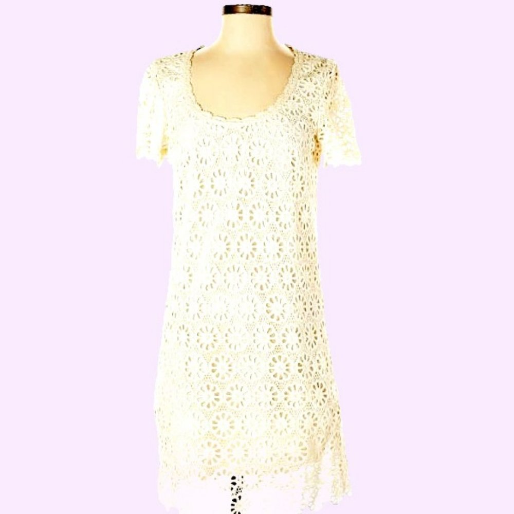 French Connection Lisella Crochet Shift Dress